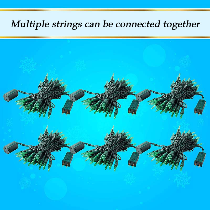 Outdoor/Indoor HM5 LED Light, 50-Bulbs per 16.3FT Set, Green Outdoor/Indoor HM5 LED Light, 50-Bulbs per 16.3FT Set, Green